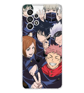 Samsung Galaxy A53 Uyumlu Jujutsu Kaisen Tasarımlı Şeffaf Telefon Kılıfı