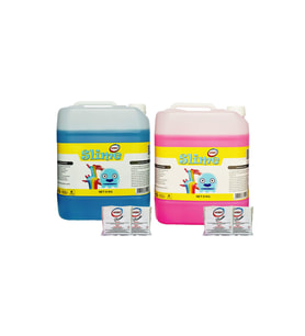 Akbel Zıp Zıp Slime 2 Renk Fosforlu Pembe 5 Kg+Mavi 5