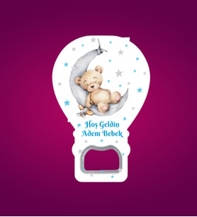 Hoş Geldin Ayıcıkli İsimli Bebek Açacak Magnet