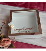 25x25 Cm Beyaz-Rose Derin Anı Çerçevesi-6 Cm Derinlikli Anı Çerçevesi! İsimli-Ledli! Hkm Ticaret