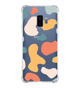 Samsung Galaxy S9 Plus  Köşe Korumalı Antişok Kapak Grunge Tasarımlı Şeffaf Silikon Kılıf