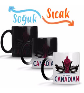 Mouthy Canadian Sihirli Kupa Bardak Porselen