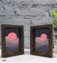 Bk Gift Dekoratif 2'li Doğal Masif Ahşap Çerçeve 15x20cm-30 (Beyaz)