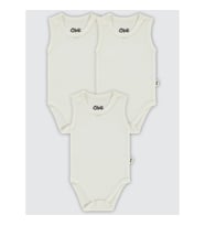 Civil Baby Bebek 3'lü Çıtçıtlı Badi 0-1 Ay Beyaz