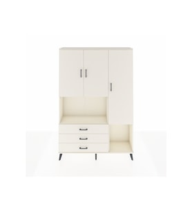 Arges Gardrop 6 Raflı 3 Çekmeceli 3 Kapaklı 132x30x195 Aytaşı-Aytaşı