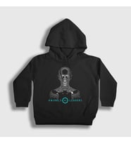 Presmono Unisex Çocuk Siyah Madness Animals As Leaders Kapüşonlu Sweatshirt 523071tt