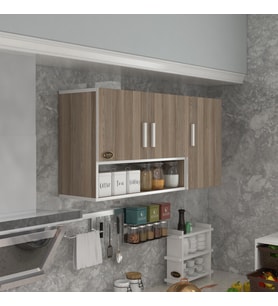 Kenzlife hazır mutfak mirena22 crd 060*120*22 mutfak banyo dolabı kapaklı raflı (Karışık)