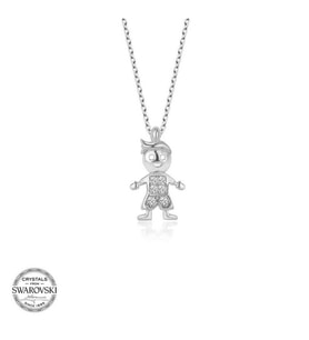 SWAROVSKİ TAŞLI ÇOCUK 925 AYAR GÜMÜŞ KOLYE