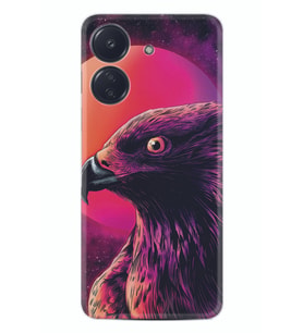 Xiaomi Redmi 13c Kılıf Silikon Desen Özel Seri Red Eagle 1752