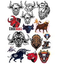 Boğa Sticker Set-3 12 Parça Telefon, Tablet, Defter, Laptop Sticker