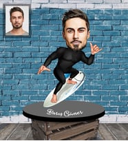 Kişiye Özel Sporcu Karikatürlü Ahşap Biblo Bay-10-Eco