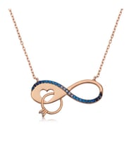 SONSUZLUK TEK TAŞ 925 AYAR GÜMÜŞ KOLYE