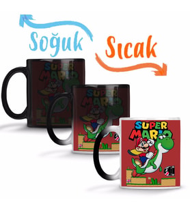 Süper Mario E Yoshi Sihirli Kupa Bardak Porselen