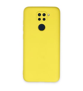 Redmi Note 9 Kılıf Nano Içi Kadife Silikon - Sarı
