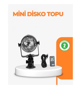 Mey İthalat® 3 Renk 7 Mod Döner Disko Topu Işık