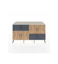 Kronos Konsol 3 Raflı 4 Çekmeceli 4 Kapaklı 176x59x99 Aytaşı-Çam/Antrasit