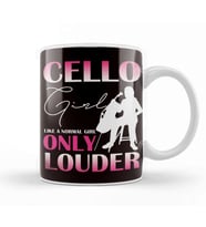 Cello Girl Cellist Musician Cello Player Musical Instrument Kupa Bardak Porselen
