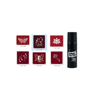 Kelebek Melek Spray Tattoo Geçici Sprey Dövme Seti