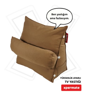 Sırt Destek Yastığı - Bel, Boyun Destekli Yastık TV Yastığı Okuma Yastığı Ameliyat Sonrası (Kahverengi)