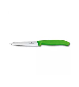 Mutfak SwissClassic 10cm Soyma Bıçağı Yeşil Sivri Uçlu (Gri Yeşil)