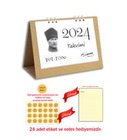 2024 Takvim, Atatürk Masa Takvimi 2024, 2024 Üçgen Takvim, 2024 Spiralli Masa Takvimi