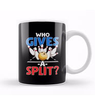 Cute & Funny Who Gives A Split Pun Bowler Kupa Bardak Porselen