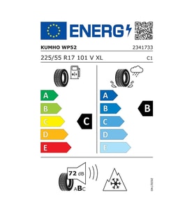 Kumho WinterCraft WP52 225/55R17 101V XL M+S 3PMSF Otomobil Kış Lastiği (Üretim Yılı: 2024)