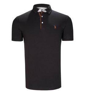 T8582 DEWBERRY ERKEK T-SHIRT-KOYU SİYAH