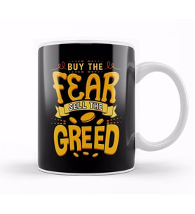 Buy The Fear Sell The Greed Kupa Bardak Porselen