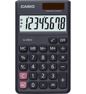 Casio SL-300LV- Hesap Makinesi Pocket (Siyah)