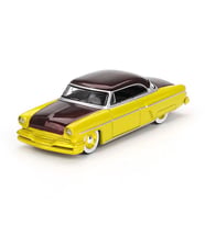 Mini GT 794 Lincoln Capri Hot Rod 1954 Lime Yellow LHD Model Araba