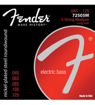 Fender 7250 Nickel Plated Steel Long Scale 7250-5M .045-.125 Bas Gitar Teli