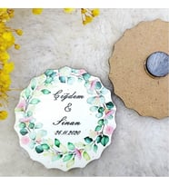 30 Adet Ahşap Nikah Buzdolabı Magnet 10-