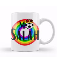 Mo Salah  BAllon D'or  The Best Player İn The World 2021   Vintage Retro Rainbow Style Kupa Bardak Porselen