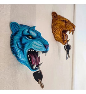 Tiger Duvar Banyo Havlu Elbise Kıyafet Askısı (Boyasız Gönderilecektir)