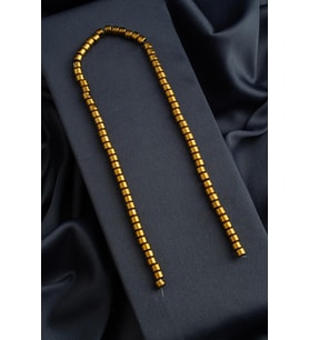 Hematit Doğal Taş Parlak Gold Rondela Kesim 6x5mm Dizi