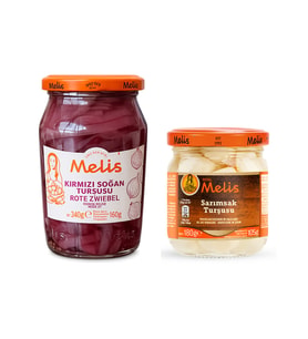 Melis Kırmızı Soğan Turşusu 340 gr ve Sarımsak Tursusu 180 gr