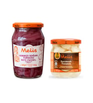 Melis Kırmızı Soğan Turşusu 340 gr ve Sarımsak Tursusu 180 gr