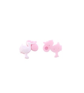 Bebek leylekli plastik  pembe  pk10-