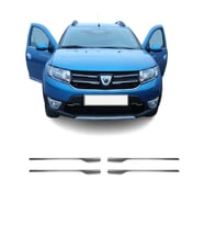 Dacia Sandero Krom Ön Panjur (4Parça) 2012-2016 Paslanmaz Çelik