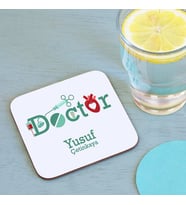 Kişiye Özel Mesleki Temalı Doktor Bardak Altlıkları