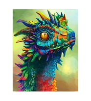 Rengarenk Dragoncuk Çerçeveli 50x65 Sayılarla Boyama Hobi Seti