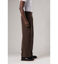 Çift Pileli Yazlık Modal Kumaş Beli Kemerli Geniş Paça Baggy Pantolon