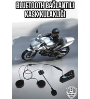 Kask Kulaklığı Motosiklet Intercom Interkom Dinleme Konuşma Özellikli Su Geçirmez - Lisinya