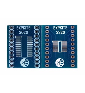 SOSS20 PCB ( SO20 - SSOP20 ) SOIC20 SSOP20 to DIP20 Çevirici PCB