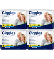 Giggles Hasta Bezi Yetişkin Bel Bantlı Tekstil Yüzey Küçük - Small (S) 120 Adet (4PK*30)