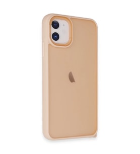 Northcity Apple iPhone 12 Uyumlu Kılıf Elegant Kapak - Pudra