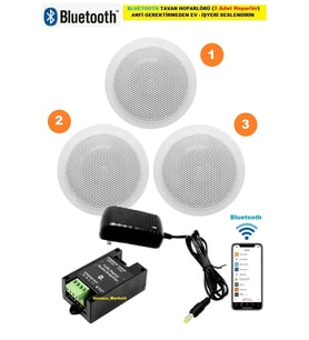 TAVAN HOPARLÖR SETİ BLUETOOTH ÖZELLİKLİ (3 TAVAN HOPARLÖR) ANFİ KULLANMADAN EV-İŞYERİNİ SESLENDİRİN
