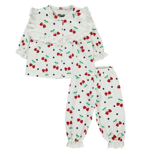 Civil Baby Kız Bebek Pijama Takımı 6-18 Ay Açık Somon (Ekru)