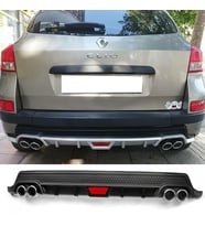 Renault Clio Station Wagon Siyah Difüzör Difizör Yuvarlak Egzoz Görünüm Kulaklı Tip